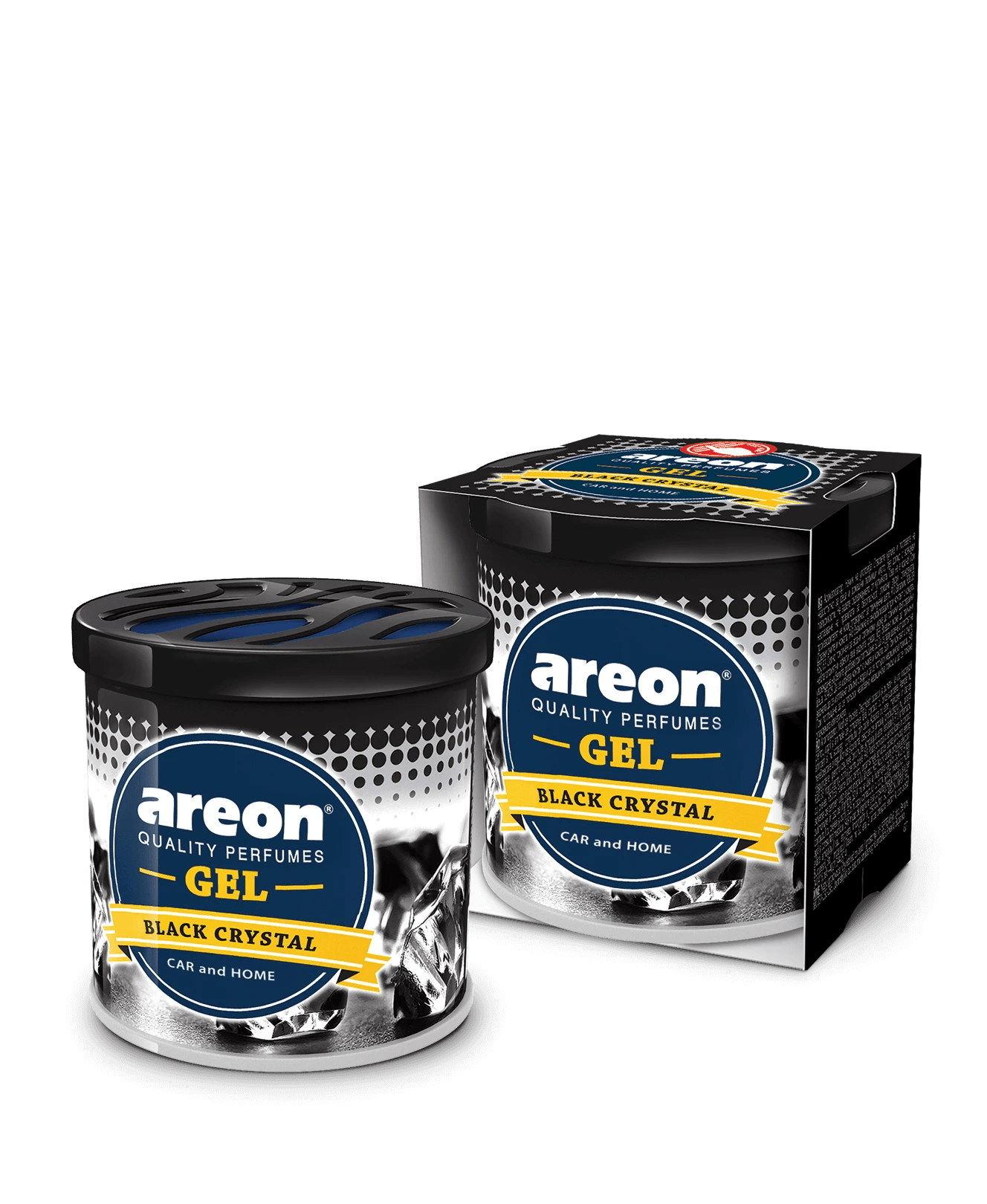 Areon Black Crystal Gel Car Freshener - TurboCars