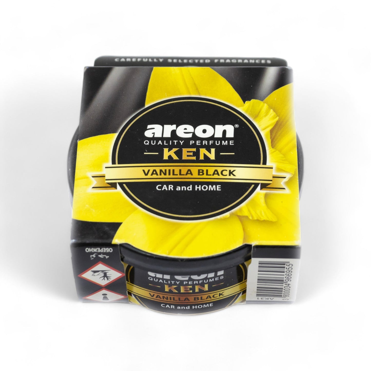 Areon Ken Gel Can 35g Car Freshener - Vanilla Black - TurboCars
