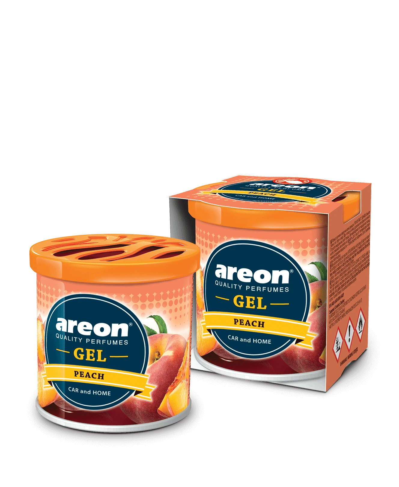Areon Peach Gel Car Freshener - TurboCars
