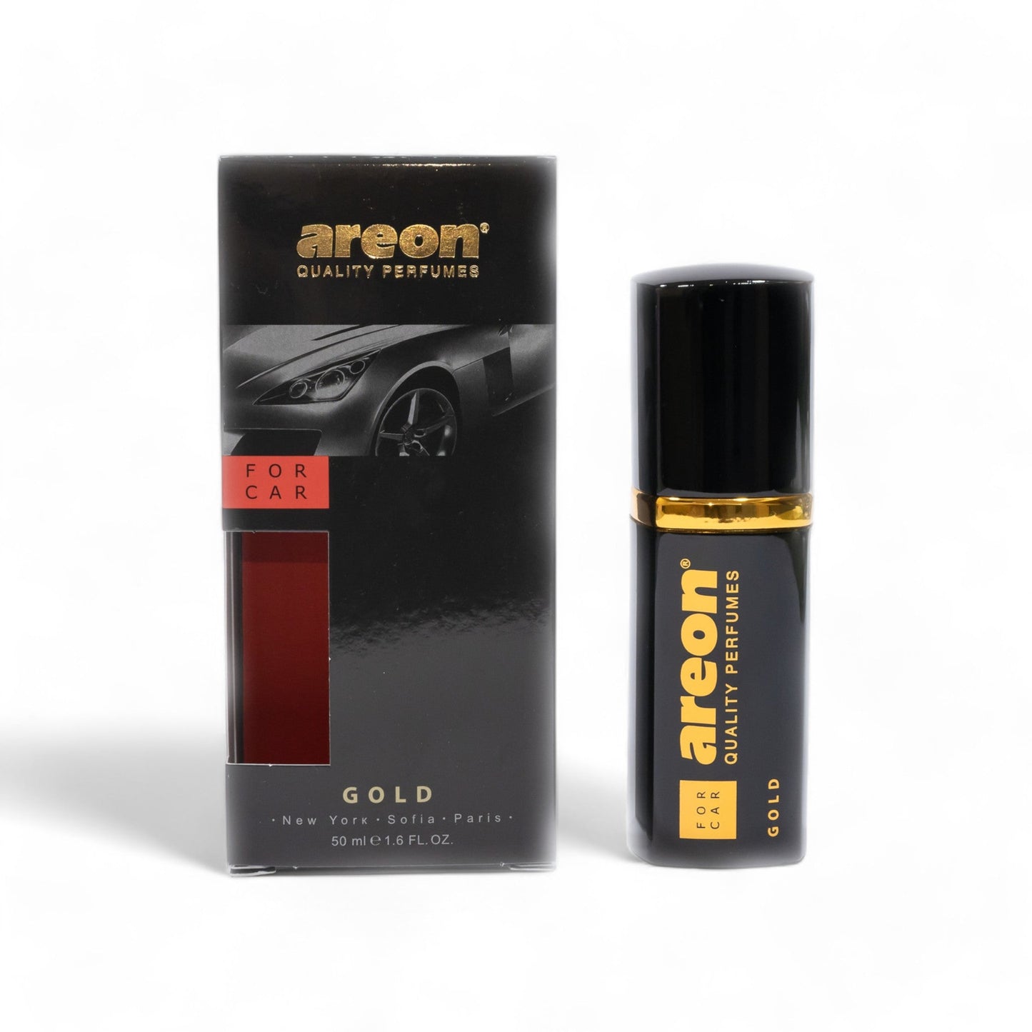 Areon Premium 50ml Car Perfume - Gold Metal - TurboCars