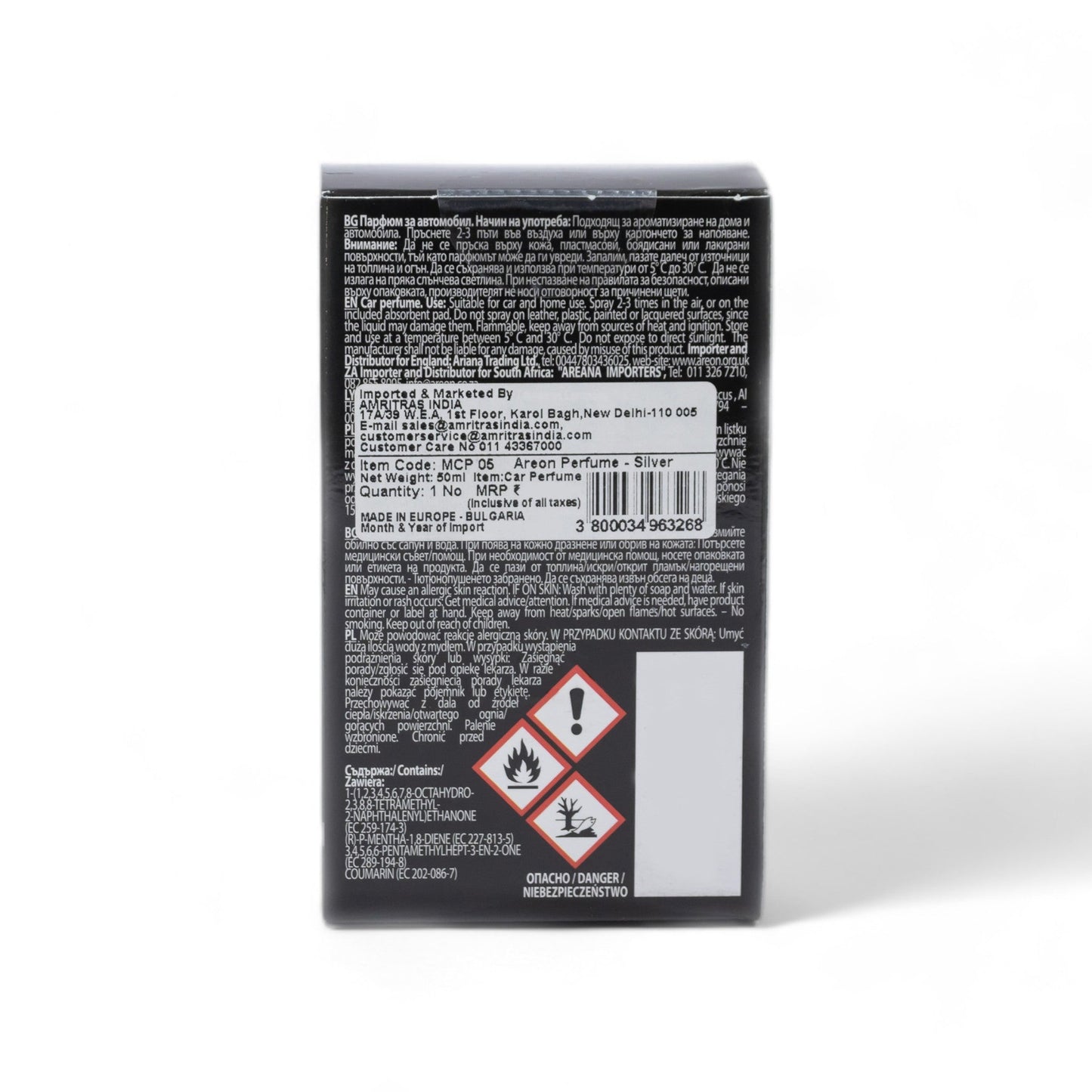 Areon Premium 50ml Car Perfume - Silver - TurboCars