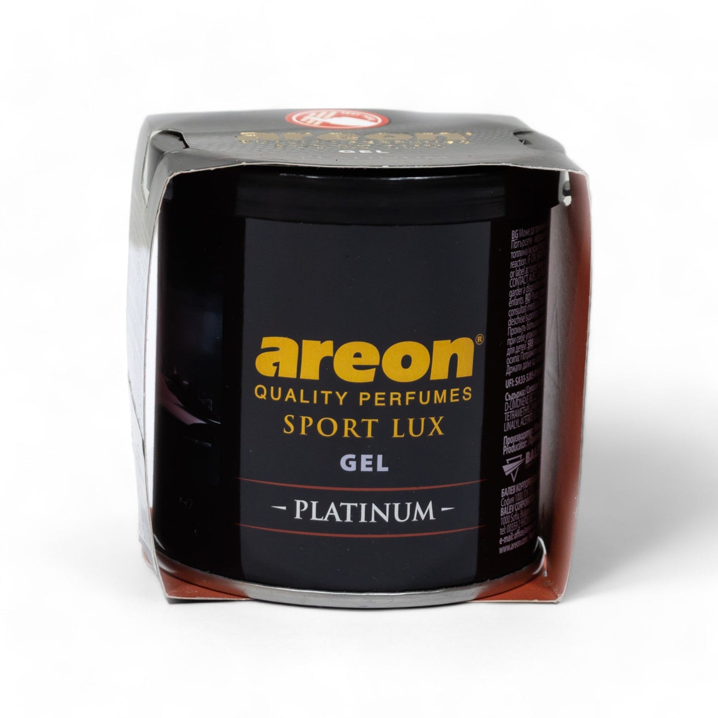 Areon Sport Lux 80g Gel Can Car Perfume - Platinum - TurboCars