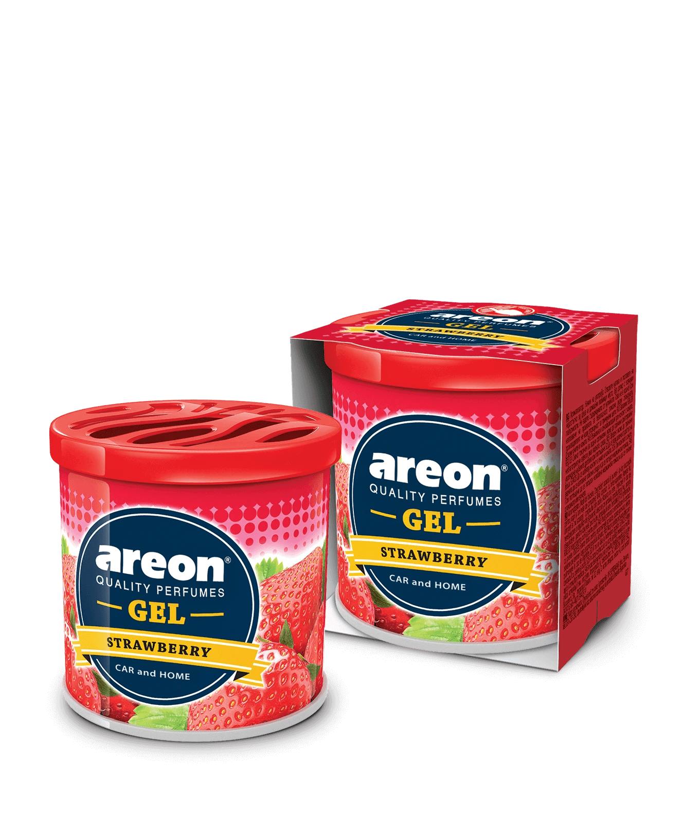 Areon Strawberry Gel Car Freshener - TurboCars