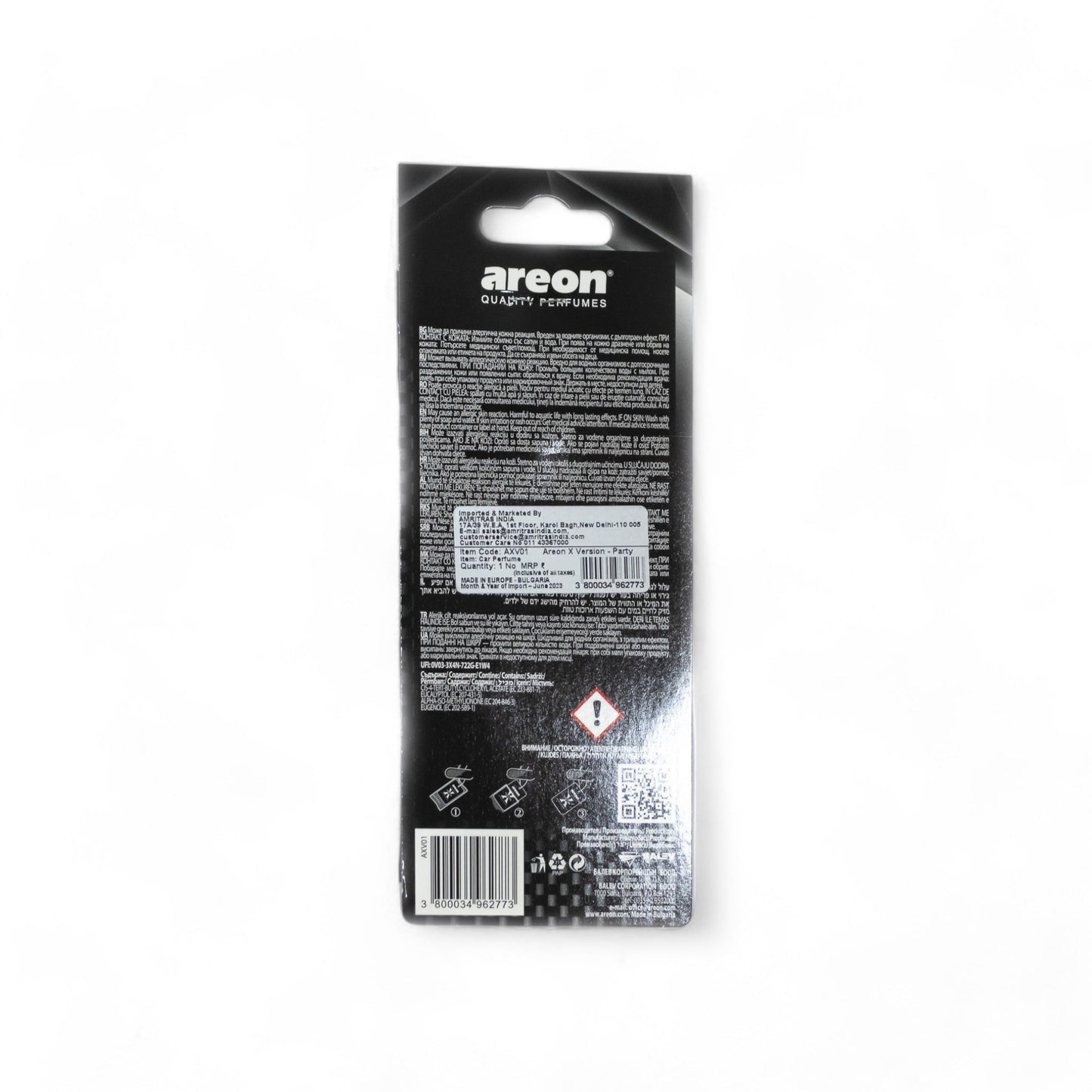 Areon X Version Hanging Car Freshener - Party - TurboCars