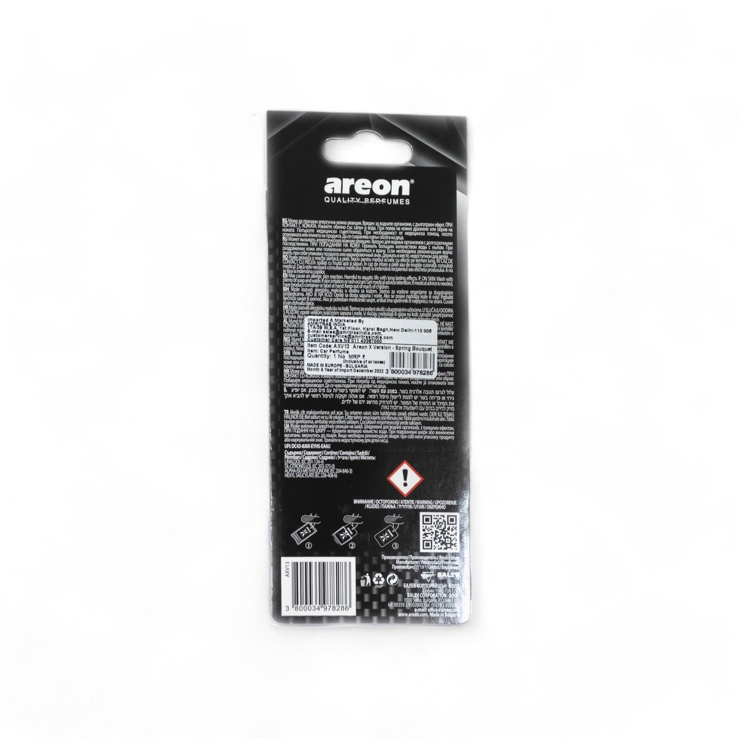 Areon X Version Hanging Car Freshener - Spring Bouquet - TurboCars