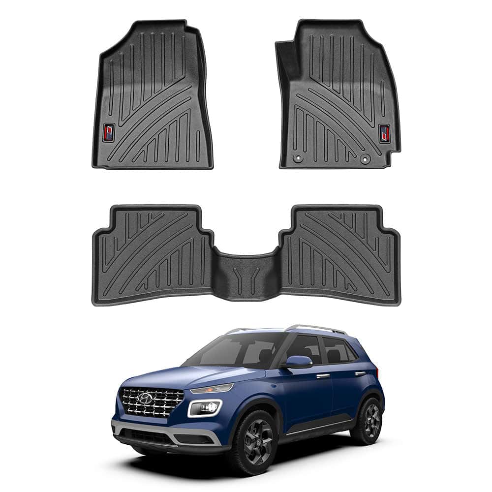 Hyundai Venue 2022 Onwards GFX Life Long Car Floor Mat - TurboCars