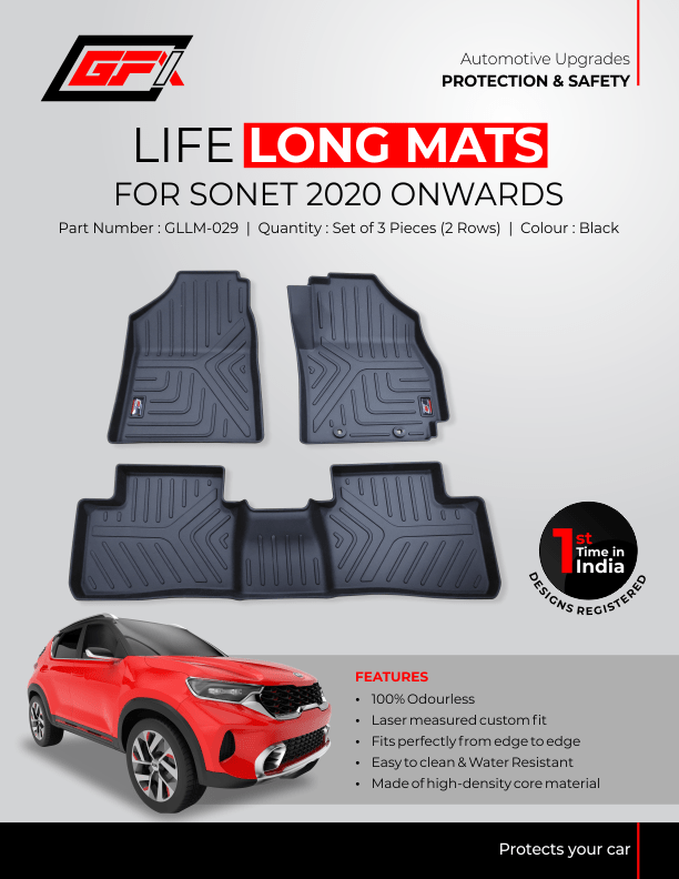 Kia Sonet GFX Life Long Mat - TurboCars
