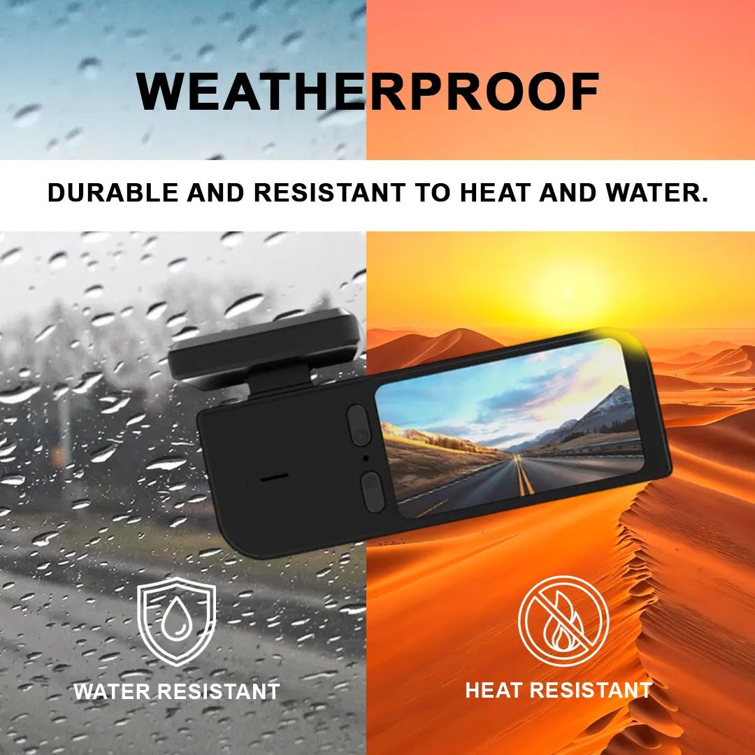 RD 2K Front and 1080p Rear Dashcam with Emergency Recording and BT App Connectivity - TurboCars