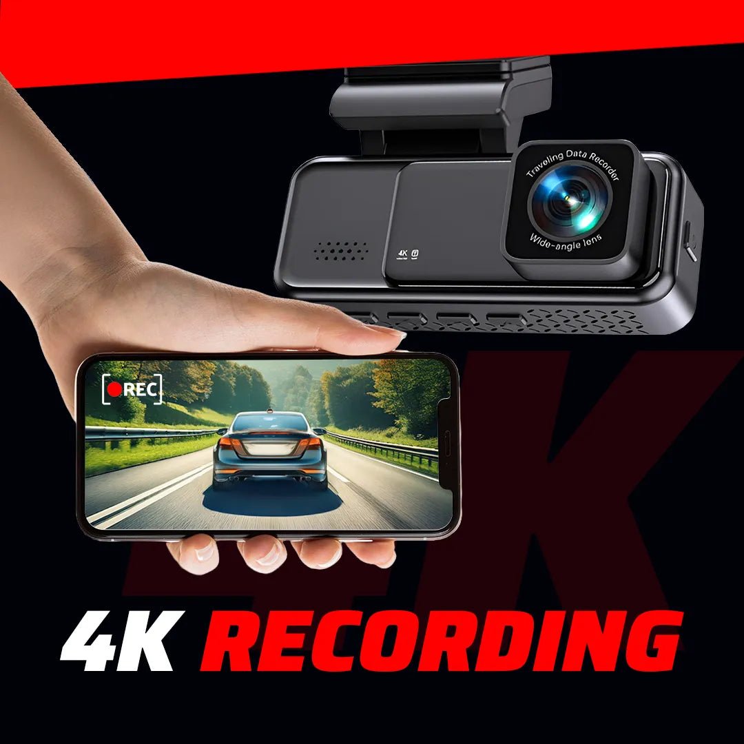 RD 4K Recording Dashcam with 170° Angle View and Emergency Recording - TurboCars