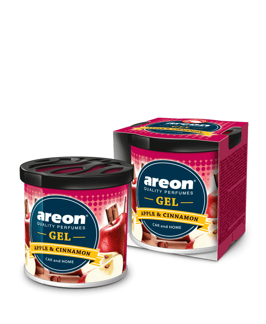 Areon Apple & Cinnamon Gel Car Freshener - TurboCars