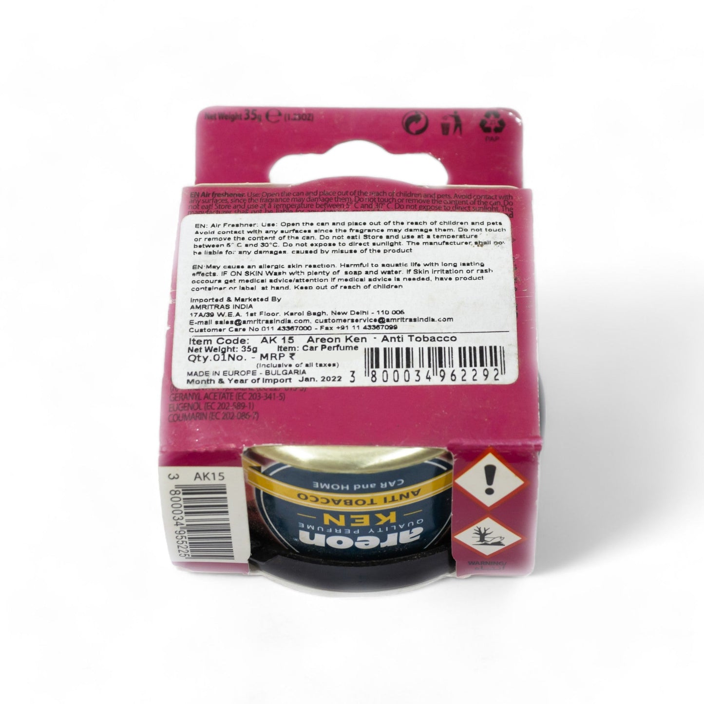 Areon Ken Gel Can 35g Car Freshener - Anti Tobacco - TurboCars
