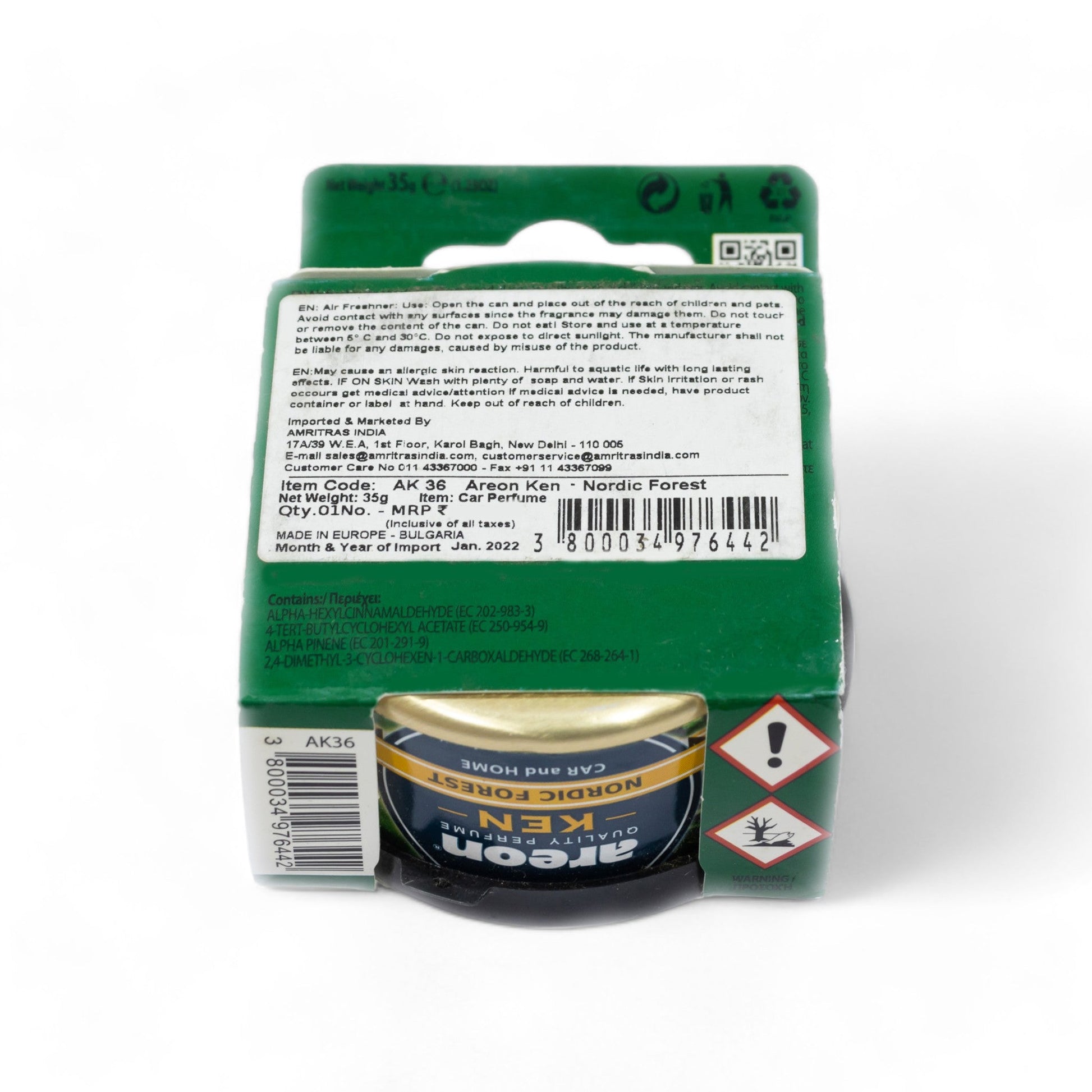 Areon Ken Gel Can 35g Car Freshener - Nordic Forest - TurboCars