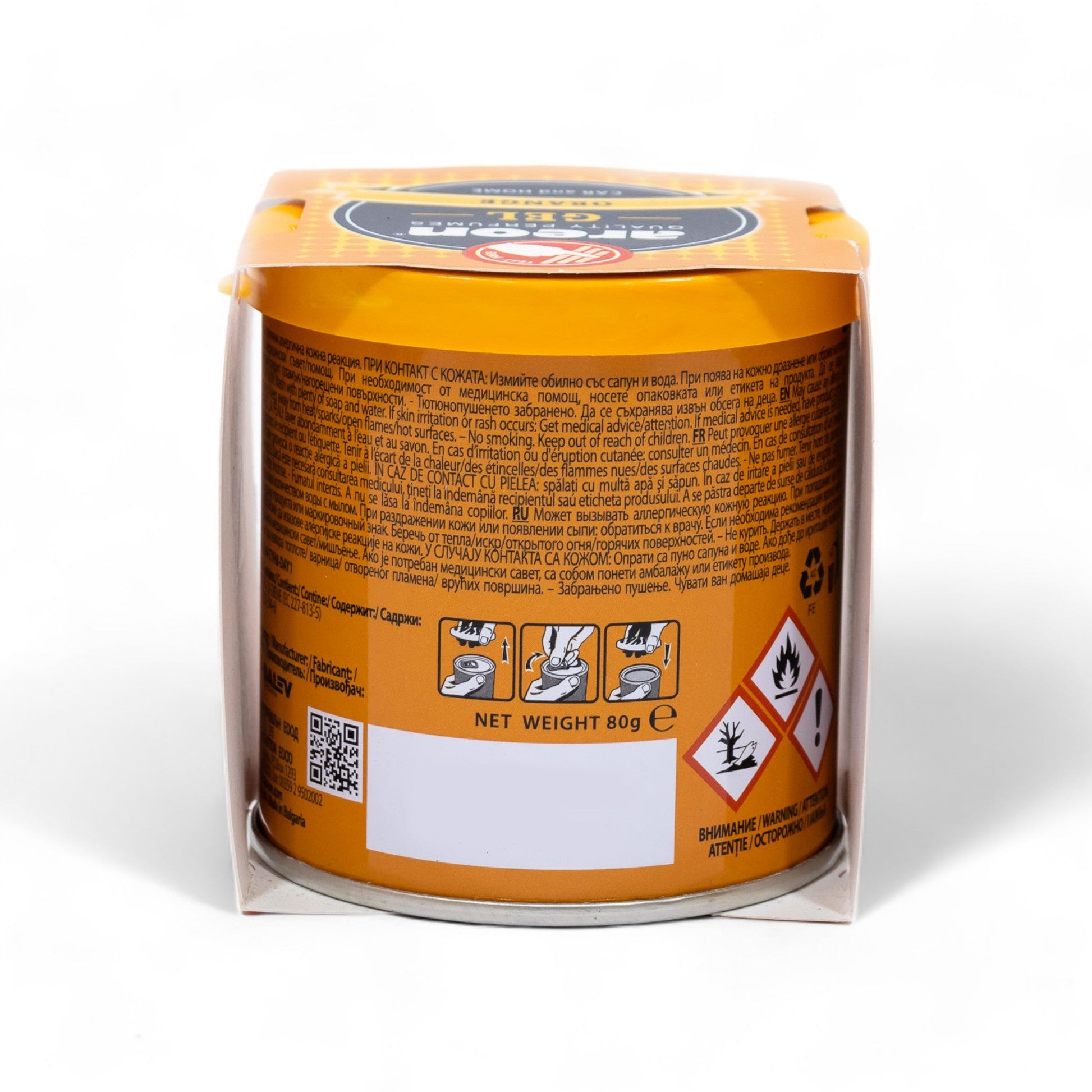 Areon Orange Gel Car Freshener - TurboCars