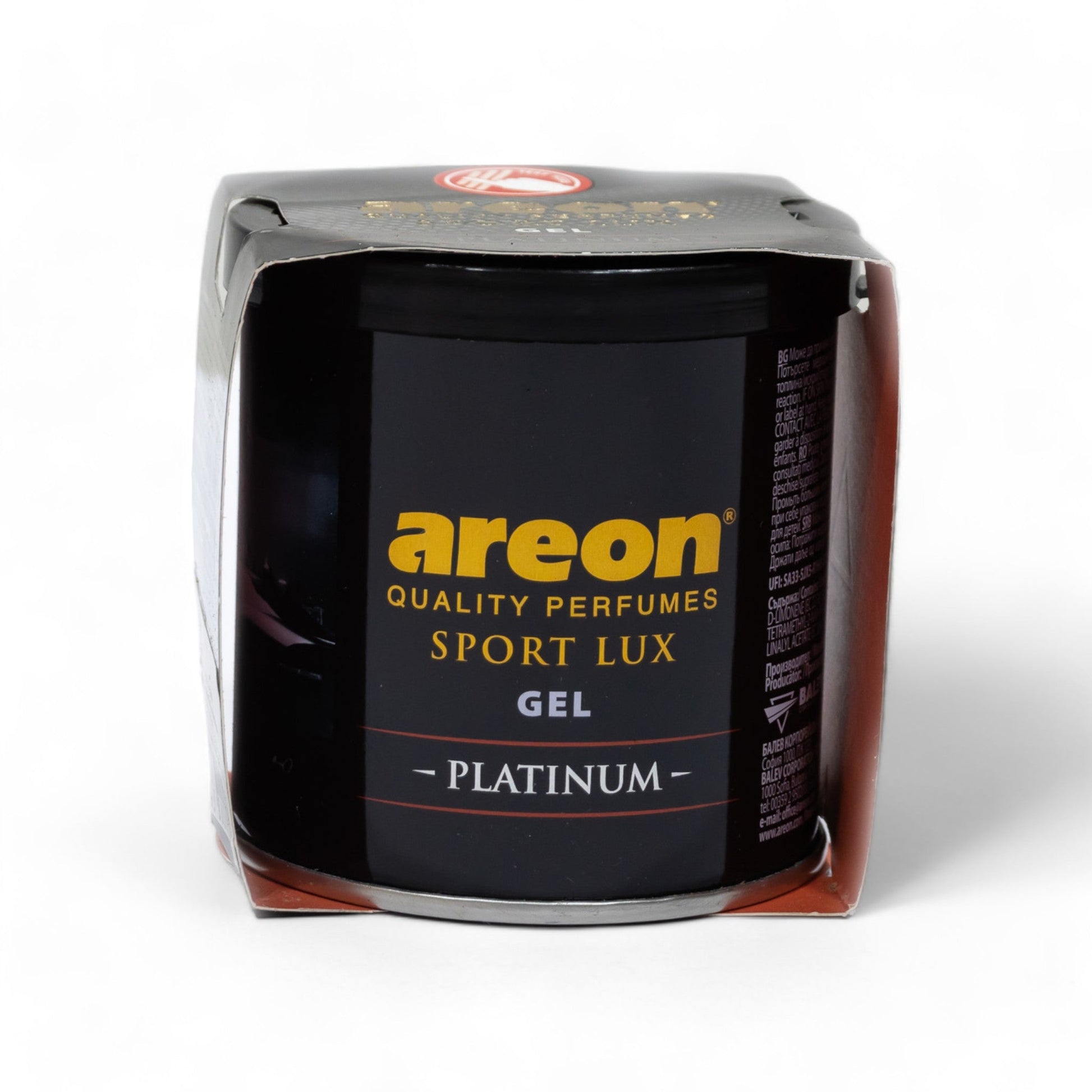 Areon Sport Lux 80g Gel Can Car Perfume - Platinum - TurboCars