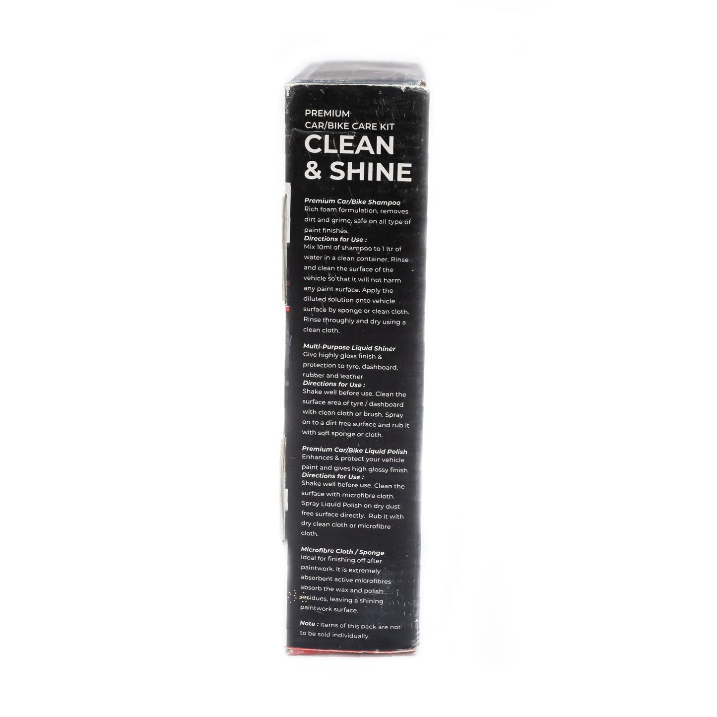 GFX Car Care Kit - 1 Shampoo, 1 Liquid Polish, 1 Liquid Shine, 1 Sponge, 1 Microfiber Cloth - TurboCars