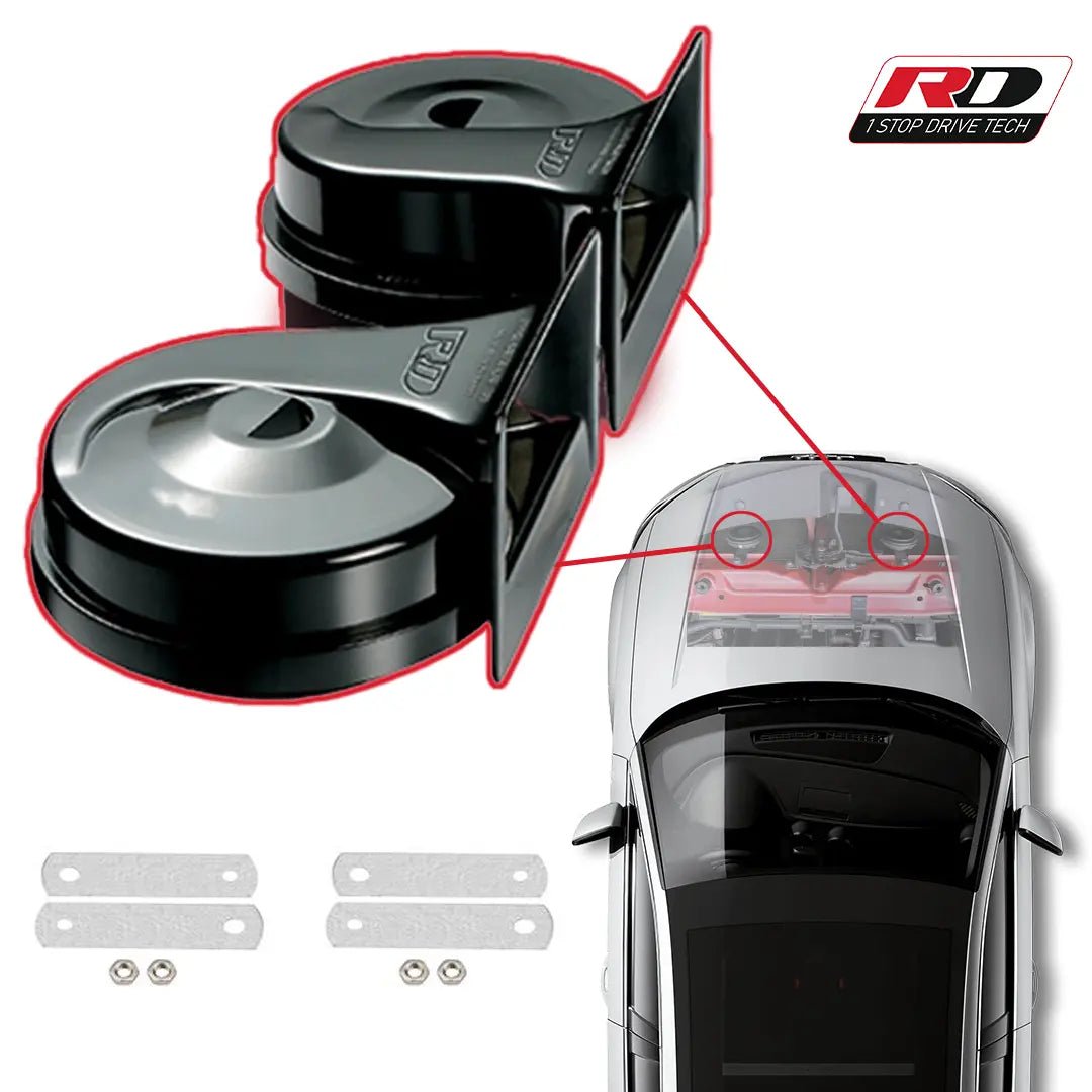 RD 110DB Black Electric Car Horn – Twin Tone - TurboCars