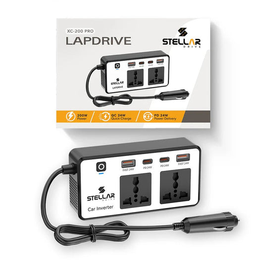 Stellar Drive LAPDRIVE XC - 200 PRO Car Laptop Charger - TurboCars