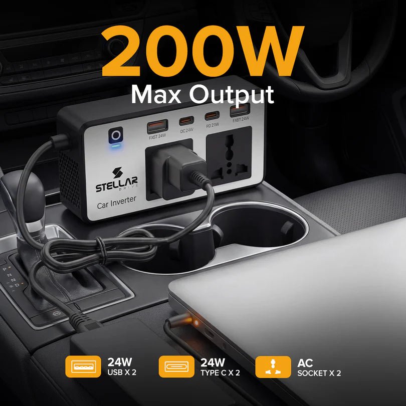 Stellar Drive LAPDRIVE XC - 200 PRO Car Laptop Charger - TurboCars