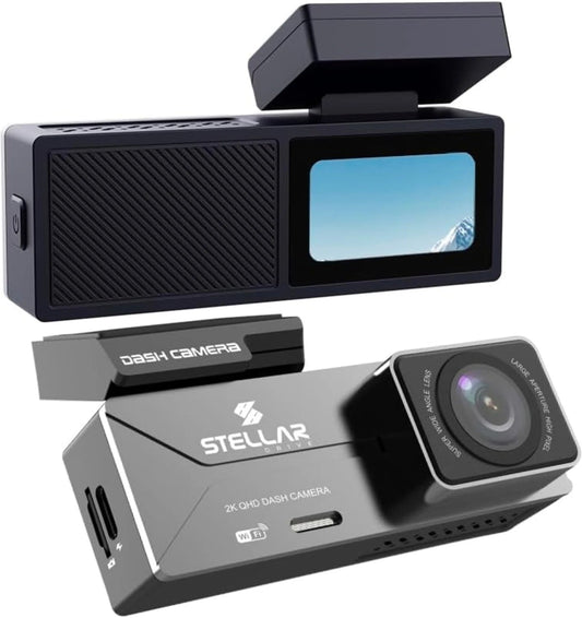 STELLAR DRIVE SD-01™ 2K QHD Smart Dashcam with Wi-Fi App Connectivity | Hardwire Included with the Box - TurboCars