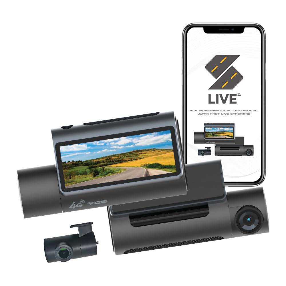 STELLAR DRIVE SD - 4G LIVE ULTRA™ 4G LTE Smart Dashcam with Live Tracking & Remote Surveillance | Hardwire in the Box - TurboCars