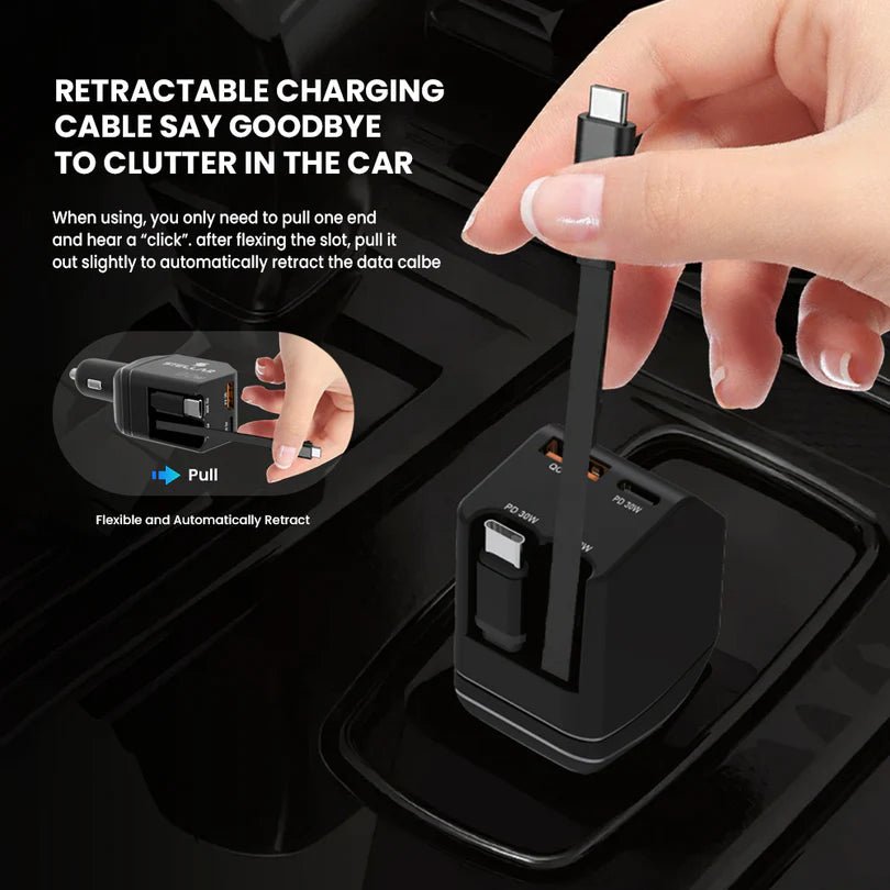 STELLAR DRIVE XC - 11 90W 4 - in - 1 Fast Car Mobile Charger (90W) - TurboCars