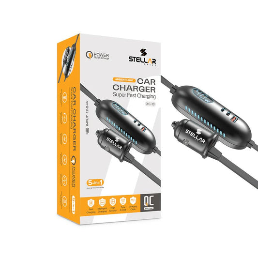 Stellar Drive XC - 13 - 5 - in - 1 Car Mobile Phone Charger (117W) - TurboCars