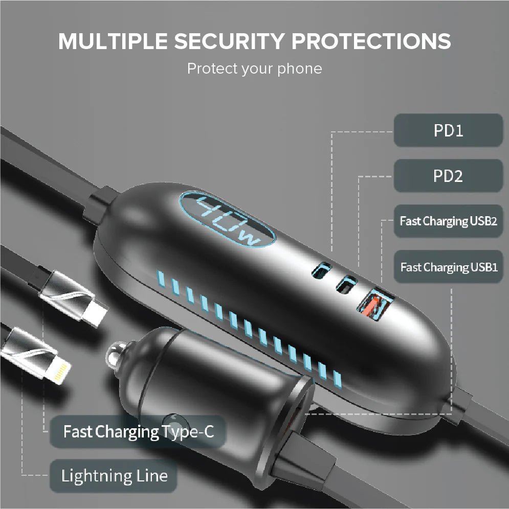Stellar Drive XC - 13 - 5 - in - 1 Car Mobile Phone Charger (117W) - TurboCars