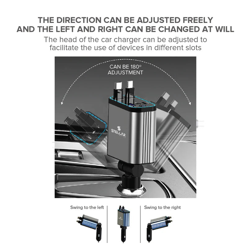 STELLAR DRIVE XC - 19™ 90W Fast Car Charger with Starry Sky Ambient Display - TurboCars