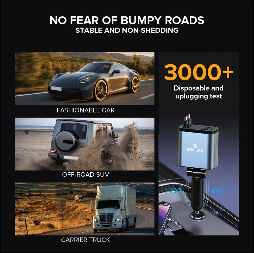 STELLAR DRIVE XC - 19™ 90W Fast Car Charger with Starry Sky Ambient Display - TurboCars