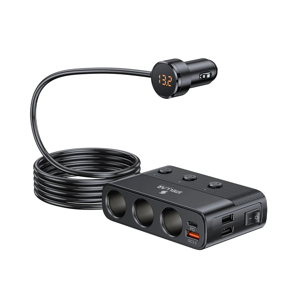 STELLAR DRIVE XC - 28™ 127W 7 - in - 1 Fast Car Charger & Power Hub for Cars, SUVs & Trucks - TurboCars